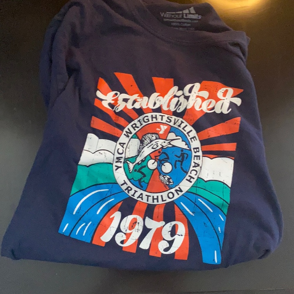 Dark blue wrightsvile beach t-shirt